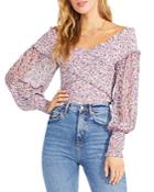 Bb Dakota X Steve Madden Smock Factor Floral Print Top