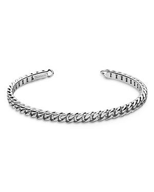 Miansai Cuban Link Cuff Bracelet In Rhodium Plated Sterling Silver