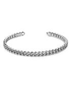 Miansai Cuban Link Cuff Bracelet In Rhodium Plated Sterling Silver