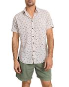 Rails Carson Small Palm Print Slim Fit Shirt