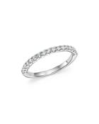 Bloomingdale's Diamond Band With Beaded Accent In 14k White Gold, 0.35 Ct. T.w. - 100% Exclusive