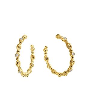 Gumuchian 18k Yellow Gold Nutmeg Diamond Hoop Earrings