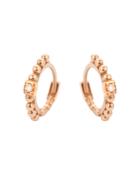 Kismet By Milka 14k Rose Gold Diamond Beaded Tiny Hoop Earrings
