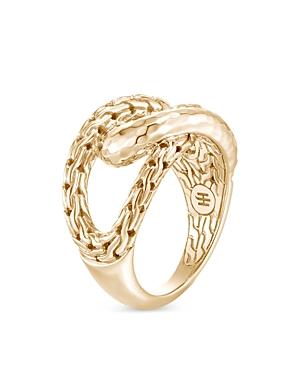 John Hardy 18k Yellow Gold Classic Chain Openwork Statement Ring