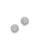 Bloomingdale's Diamond Cluster Stud Earrings In 14k White Gold, .75 Ct. T.w. - 100% Exclusive