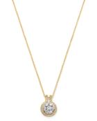 Bloomingdale's Diamond Halo Cluster Pendant Necklace In 14k White & Yellow Gold - 100% Exclusive