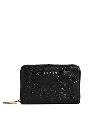 Ted Baker Midi Floral Debossed Leather Purse
