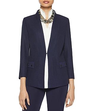 Misook Button-detail Tailored Knit Jacket
