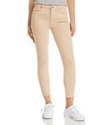 Mother Looker High-rise Cropped Skinny Jeans In Khaki