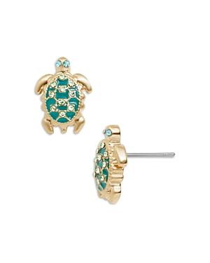 Baublebar Myrtle Pave Turtle Stud Earrings In Gold Tone
