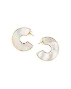 Ippolita 18k Yellow Gold Polished Rock Candy Mother-of-pearl Slice Drop Earrings