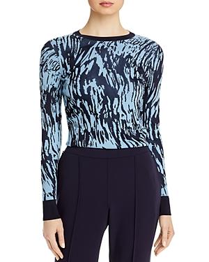 Boss Feby Intarsia Knit Long Sleeve Sweater