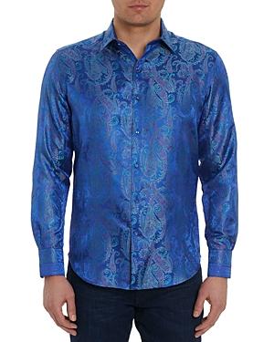 Robert Graham Cerulean Dreams Silk Jacquard Shirt