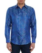 Robert Graham Cerulean Dreams Silk Jacquard Shirt