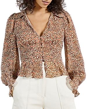 Ted Baker Made In Britain Abstract Print Peplum Top