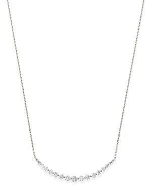 Bloomingdale's Graduated Diamond Bar Pendant Necklace In 14k White Gold, 1.0 Ct. T.w. - 100% Exclusive