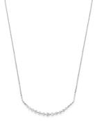 Bloomingdale's Graduated Diamond Bar Pendant Necklace In 14k White Gold, 1.0 Ct. T.w. - 100% Exclusive