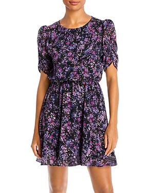 Aqua Floral Print Dress - 100% Exclusive