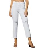 Dl1961 Patti Straight Vintage Jeans In White Distressed