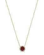 Bloomingdale's Pink Tourmaline & Diamond Halo Pendant Necklace In 14k Yellow Gold, 16 - 100% Exclusive