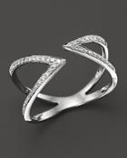Diamond Geometric Open Ring In 14k White Gold, .20 Ct. T.w. - 100% Exclusive