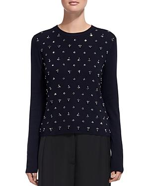 Whistles Embellished Cropped Sweater