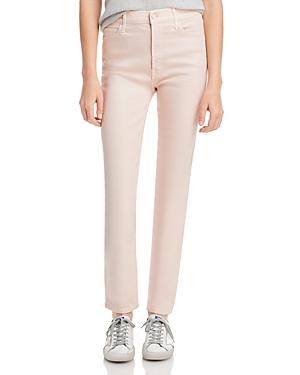 Mother The Dazzler Hover Jeans In Pale Peach