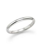 Polished Comfort Feel Wedding Ring In 14k White Gold