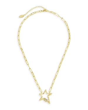Sterling Forever Star Carabiner Necklace, 18
