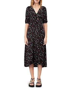 Maje Rinobi Printed Midi Dress