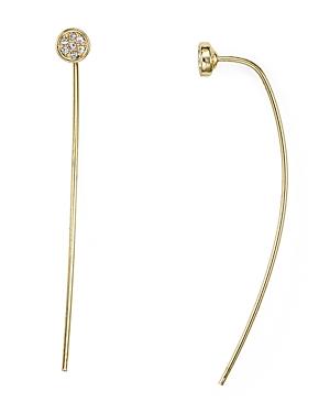 Jules Smith Pave Button Threader Earrings
