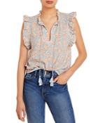 Aqua Printed Cotton Top - 100% Exclusive