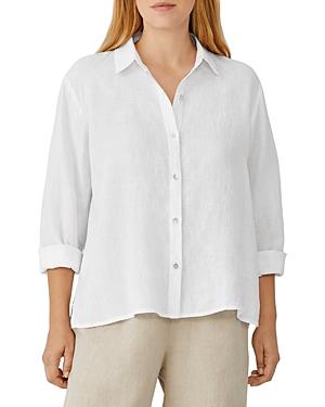 Eileen Fisher Classic Collar Organic Linen Shirt