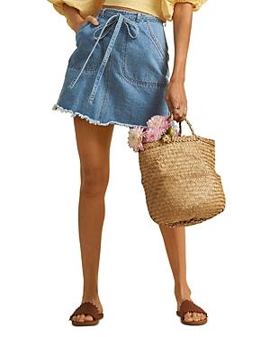 Billabong X The Salty Blonde Tied Up Denim Mini Skirt