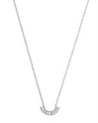 Bloomingdale's Diamond Baguette Arc Pendant Necklace In 14k White Gold, 0.15 Ct. T.w. - 100% Exclusive
