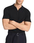 Reiss Duchie Short Sleeve Open Collar Merino Polo Shirt