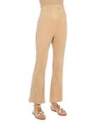 Alberta Ferretti Embroidered Suede Pants