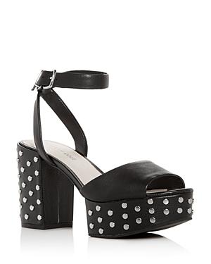 Kenneth Cole Women's Pheonix Studded Leather Block-heel Platform Sandals