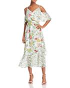 Nanette Nanette Lepore Cold-shoulder Floral Print Midi Dress