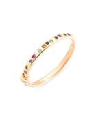 Pomellato 18k Rose Gold Nudo Multi Gemstone Bangle Bracelet