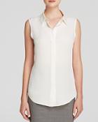 Theory Tanelis Silk Georgette Top