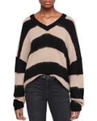 Allsaints Lou Oversized Striped Sweater
