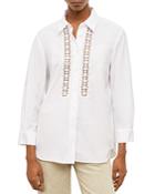 Gerard Darel Nara Cotton Poplin Button Down Shirt