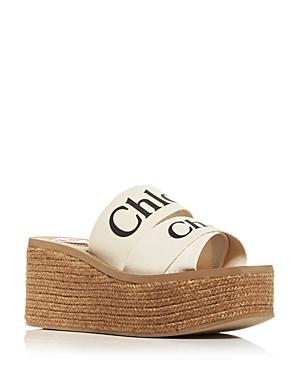 Chloe Women's Woody Platform Espadrille Slide Sandals