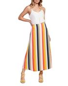 Cupcakes And Cashmere Pippa Striped Midi Skirt
