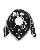 The Kooples Spider-skull Square Scarf