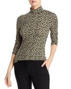 Boss Emerie Printed Mock Neck Top