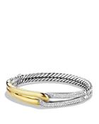 David Yurman Labyrinth Single-loop Bracelet With Diamonds & Gold