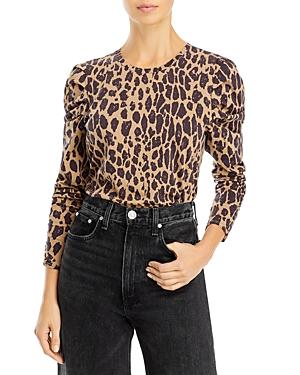 7 For All Mankind Long Sleeved Puff Shoulder Tee