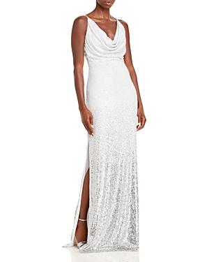 Dress The Population Jordana Sequined Cowl Neck Gown